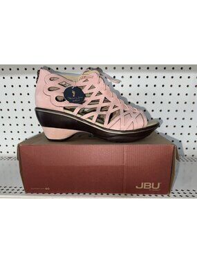 JBU By Jambu Sugar Cane Womens Vegan Gladiator Wedge Sandals Size 11 Pink